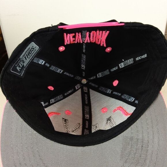 (3/$20) KBETHOS black and neon pink New York cap - Picture 5 of 7